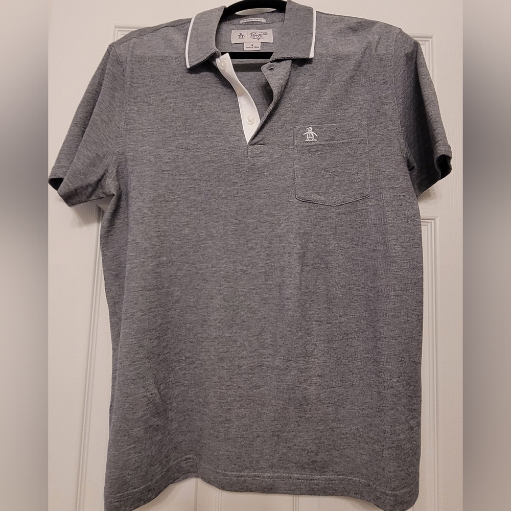 Original Penguin Polo Shirt Short Sleeve Heritage Slim Fit Size M